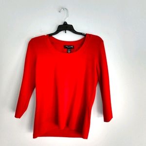 Women's cable and gauge red long sleeve shirt
